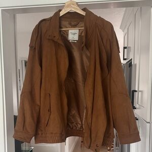 Abercrombie & Fitch Vegan Suede  Tan Jacket